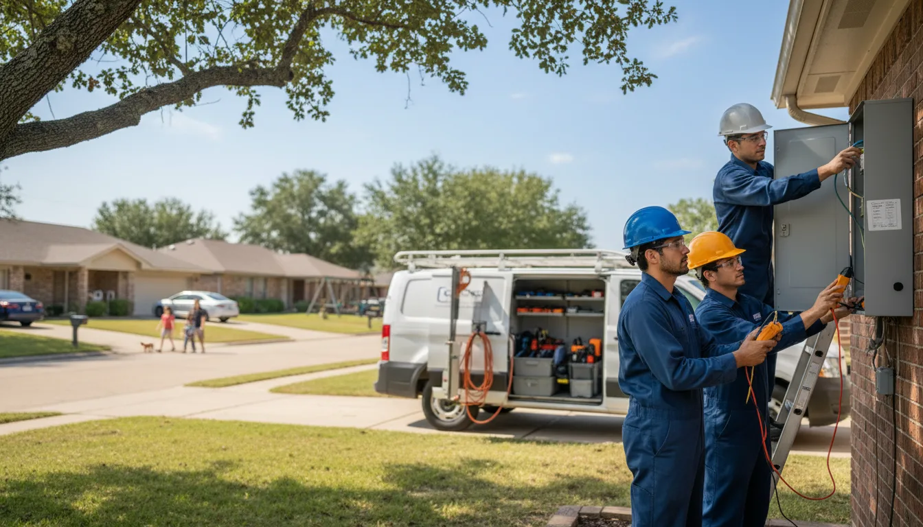 Certified electrician providing emergency electrical services in Flatonia, TX